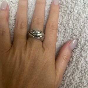 David Yurman authentic Braided Silver Knot Ring size 9